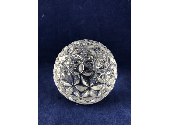 Waterford 2000 Times Square Crystal Ball Embossed Glass Paperweight