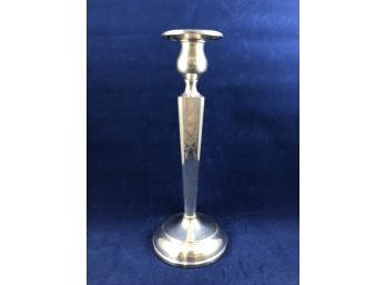 8' Sterling Silver Candle Stick With Bow And Ivy Etching