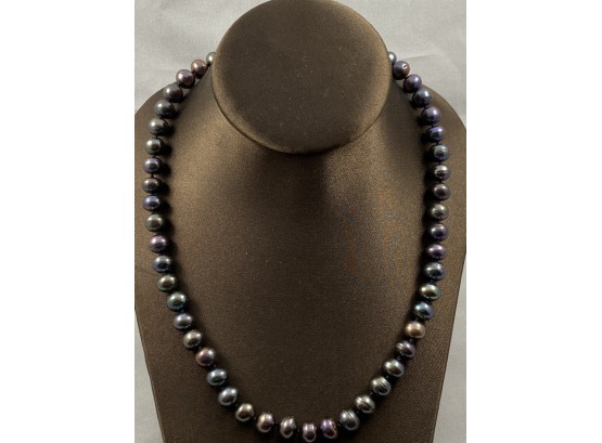 Gump's Tahitian Natural Irregular Pearl Necklace With 14K White Gold Clasp