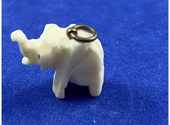Small Carved White Elephant Pendant