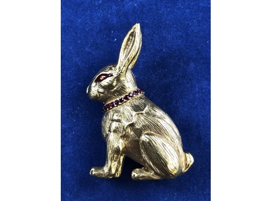 Vintage Metropolitan Museum 'MMA' Rabbit Brooch ~ Victorian Bunny