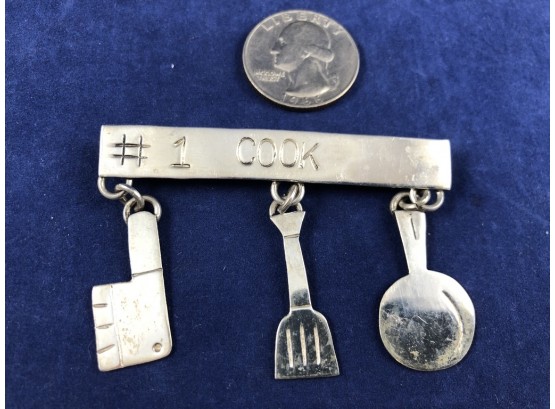 Sterling Silver #1 Cook Pin