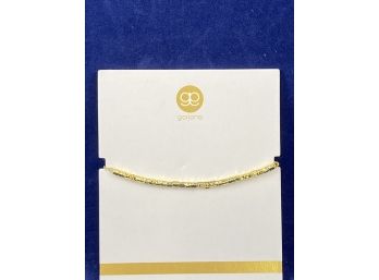 Gorjana Women's Laguna Adjustable Strand Bracelet With Textured Beads, 18K Gold Plated, New