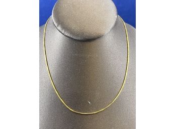 14K Yellow Gold 16' Box Chain, Made In Italy