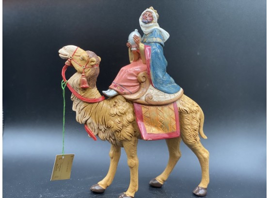Rare Fontanini Italy 7.5' Scale Nativity King On Camel