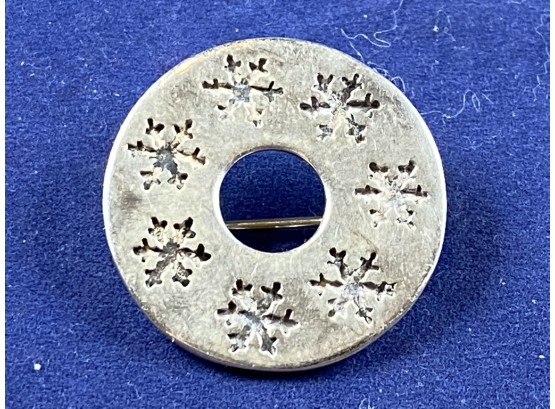 Sterling Silver Snowflake Pin Brooch, Baroni Designs