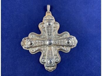 Sterling Silver, 1972 Christmas Cross Ornament, Limited Edition Reed & Barton