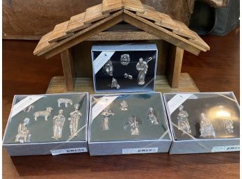 Danforth Pewter Nativity Miniatures, New In Boxes