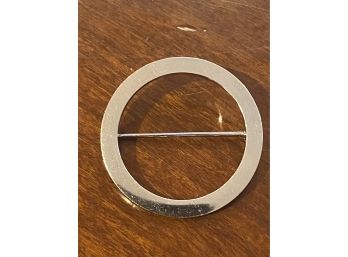 Sterling Silver Scarf Circle Pin