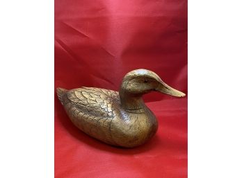 Natural Wood Carved Duck
