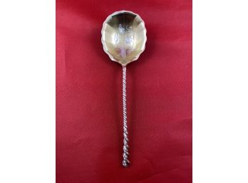 Sterling Silver Bright Cut Preserve Spoon By Towle Silver