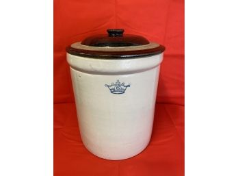 Vintage Robinson Ransbottom 6 Gallon Crock With Lid