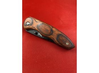 MTech Single Blade Pocket Knife Wood Handle