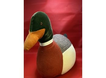 Weighted And Stuffed Tweed Mallard Duck