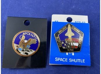 Space Shuttle And Apollo II Collector Destination Pins