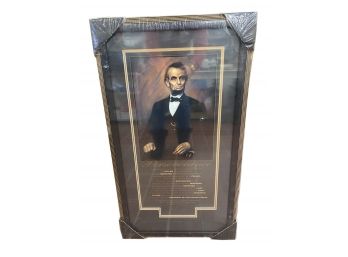 Abe Lincoln Perseverance Framed And Matted Print, New With Tag $159.99