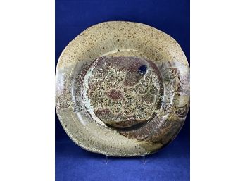 #2 Vintage Nancy Dudchenko Studio Art Pottery, Large Plate Signed And Dated