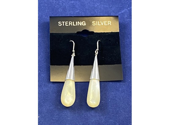 Sterling Silver And Mother Of Pearl Earrings