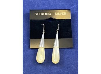 Sterling Silver And Mother Of Pearl Earrings