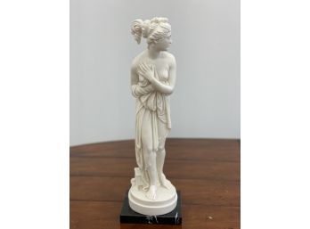 #1 A. Santini Nude Woman Classic Figure With Marble Base Made In Italy, 1 Part Of A Set Of 3