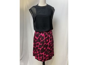 Marc Jacobs Scorching Pink Patterned Skirt Size 10