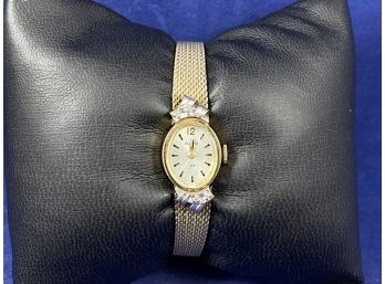 Bulova 10K Rolled Gold, Diamond Accent Watch, Automatic