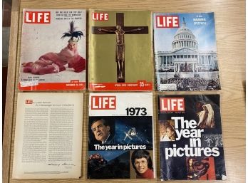Vintage Life Magazines, Lot Of 6