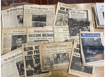 Vintage Newspaper Headlines, Large Lot