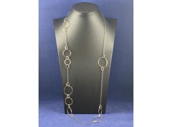 Tri-color Sterling Silver Necklace, Signed PZ Isreal