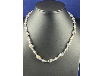 Sterling Silver And Swarovski Crystal Necklace, 16 Inches