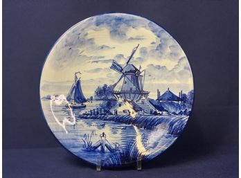 Delft Plate 10' Hand Painted In Holland