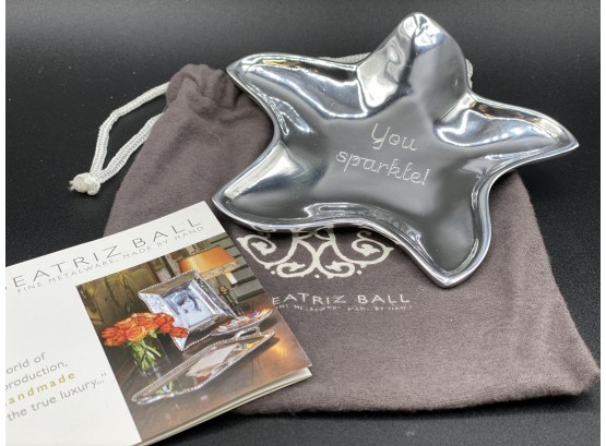 You Sparkle!  Beatriz Ball, Handmade Metalware Trinket Dish, New With Tags And Gift Bag