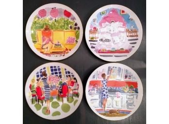 Kate Spade Illustrated, Tidbit Plates, New In Box, Retails $50