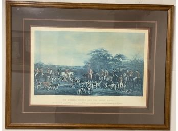 Sir Richard Sutton And The Quorn Hounds, Vintage Equestrian Hunt Print