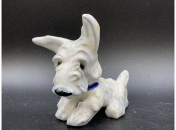 Goldscheider White Terrier Dog Figurine, Art Deco,  Made In Australia