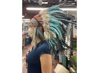 Exquisite Native American Indian Headdress - Turquoise