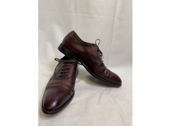 Silvano Sassetti Men's Burgundy Leather Shoes Size 9