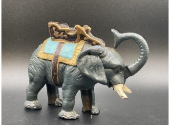 Vintage 1960s Cast Iron Hubley Howdah Elephant Bank