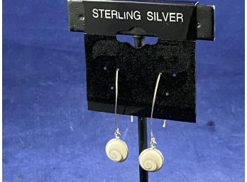 Sterling Silver Swirl Pendant, Drop Earrings