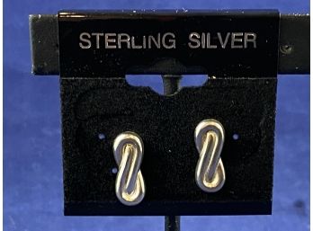 Sterling Silver Knot Twist Earrings