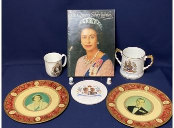 Queen Elizabeth And Royal Family Collectables - 8 Pieces
