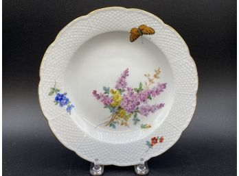 Antique Butterfly Meissen 7' Plate