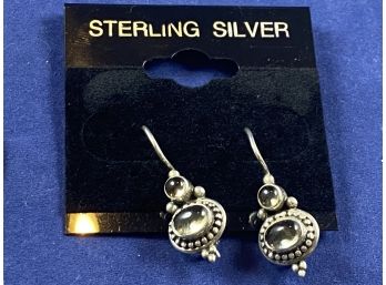 Sterling Silver Earrings With Stones