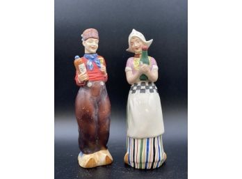 A Pair Of Rare Dutch Couple, 1935-1949, Goebel Hummel Figurine Decanters
