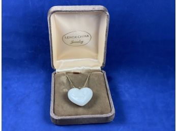 Vintage Gold Filled Lenox Heart Necklace In Original Box