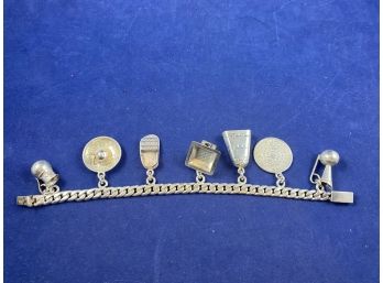 Sterling Silver Charm Bracelet, Mexico