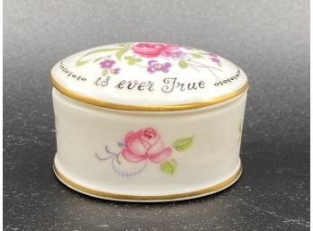 Miniture Trinket Box 'My Love For You Is Ever True'  Crown Staffordshire Bone China