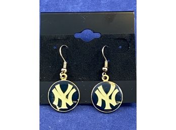 New York Yankee Dangle Earrings
