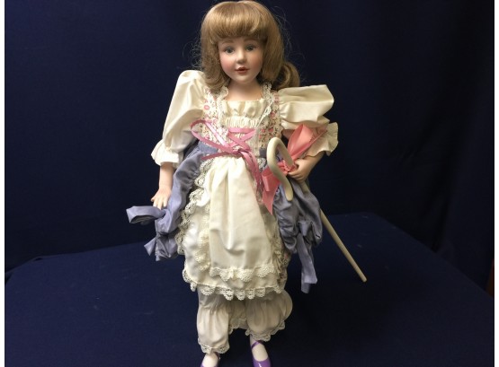 Porcelain Doll Little Bo Peep. Collector's Item By Franklin Heirloom