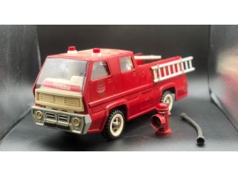 Vintage Tonka Pressed Steel Crew Cab Over Fire Truck With Hydrant